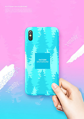 PSD 나무 편집이미지 손 디자인 분홍색 백그라운드 무늬 패턴 신체부위 파란색 스마트폰 패턴백그라운드 이미지편집 식물 컬러 사람 핸드폰 스마트기기 파일형식