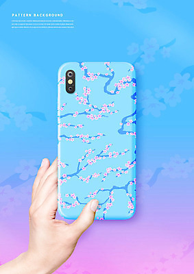 PSD 편집이미지 손 디자인 꽃 백그라운드 무늬 패턴 신체부위 파란색 스마트폰 패턴백그라운드 나뭇가지 이미지편집 나무 식물 컬러 사람 핸드폰 스마트기기 파일형식