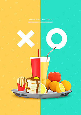 PSD 편집이미지 접시 교육 오렌지 과일 패스트푸드 사람없음 노란색 사과 레몬 팬케이크 민트색 식습관 에듀 에듀케이션 오엑스 스쿨팩 이미지편집 식기 컬러 케이크 인스턴트 파일형식