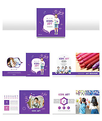 템플릿 여자 교육 남자 ZIP 어린이 리플렛 미술 들기 사람 소녀 소년 팜플렛 보라색 물감 한국인 붓 스케치북 그림 어린이만 인디자인 INDD 이미지템플릿 컬러 모션 문화예술 학용품 동양인 미술도구 파일형식