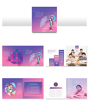 템플릿 학생 여자 교육 남자 ZIP 어린이 리플렛 분홍색 책가방 사람 팜플렛 여러명 책 연필 보라색 블록 한국인 큐브 책상 에듀 인디자인 INDD 코딩 이미지템플릿 컬러 가구 다수 가방 학용품 동양인 필기구 에듀케이션 컴퓨터교육 파일형식