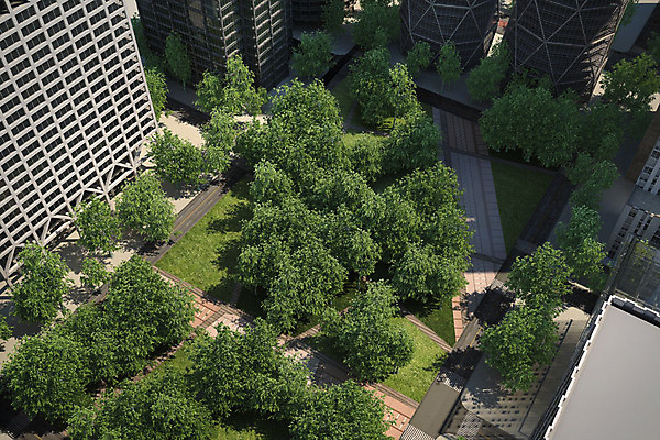 주간 PSD 나무 편집이미지 공원 백그라운드 풍경 빌딩 사람없음 야외 3D소스 3D 정원 도시 도심 디지털합성 녹지 이미지편집 편집3D 자연요소 식물 공공시설 건물 파일형식