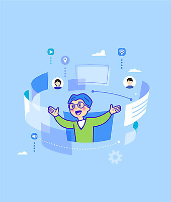 학생 교육 남자 일러스트 하늘 기술 한명 상반신 컴퓨터 스크린 보라색 정보 환영 소통 에듀 에듀케이션 컴퓨터교육 남자한명만 코딩 스쿨팩 국내일러스트 AI파일 1 컬러 컨셉 사람 전자제품 남자만 파일형식 벡터