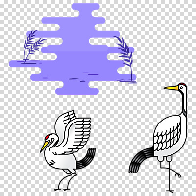 편집 편집이미지 한국전통 명절 두마리 새해 누끼 사람없음 학 PNG 편집소스 전통 기념일 2 조류 한국 파일형식