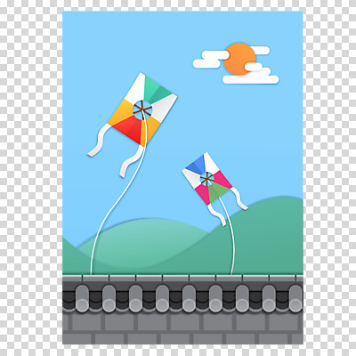 편집 편집이미지 한국전통 명절 새해 누끼 사람없음 태양 페이퍼아트 연 PNG 기와담장 편집소스 자연요소 전통 기념일 한국 기와 담장 놀이용품 파일형식