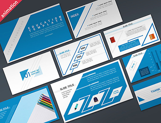 템플릿 교육 비즈니스 그래프 색연필 사람없음 파란색 세트 공책 PPT 프레젠테이션 분석 문서템플릿 애니형PPT 9P 이미지템플릿 컬러 컨셉 문구용품 학용품 파일형식