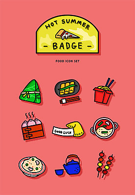 아이콘 음식 분홍색 사람없음 여름 세트 중식 여러개 꼬치 차 만두 배지 볶음밥 주먹밥 춘권 포춘쿠키 훠궈 탕후루 마라탕 2D아이콘 AI파일 계절 음료 컬러 다수 밥 간식 쿠키 파일형식 벡터
