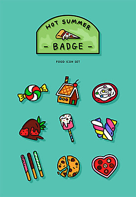 아이콘 하늘색 딸기 사탕 사람없음 여름 세트 쿠키 초콜릿 여러개 하트 배지 마시멜로우 과자집 2D아이콘 AI파일 모양 계절 다수 과일 디저트 파란색 파일형식 벡터