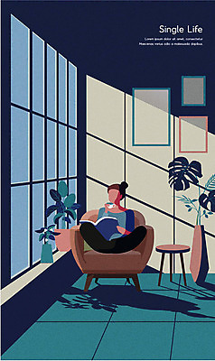 전신 여자 화분 여유 커피 액자 일러스트 창문 집안 주택 한명 들기 사람 앉기 성인 책 소파 싱글라이프 얼굴없음 성인여자한명만 국내일러스트 AI파일 1 라이프스타일 감정 음료 의자 모션 실내 건물 여자한명만 성인여자만 파일형식 벡터