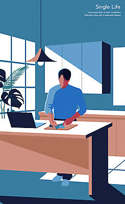 전신 남자 화분 일러스트 주방용품 도마 요리 한명 서기 사람 성인 파란색 노트북 자르기 싱크대 싱글라이프 얼굴없음 성인남자한명만 국내일러스트 AI파일 1 라이프스타일 컬러 생활용품 모션 전자제품 개수대 남자한명만 성인남자만 파일형식 벡터