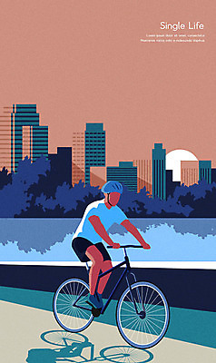 전신 남자 길 일러스트 한명 사람 빌딩 성인 취미 건물 파란색 강 운동 자전거 운전 싱글라이프 얼굴없음 성인남자한명만 국내일러스트 AI파일 1 라이프스타일 건축물 컬러 모션 건강 바이크 남자한명만 성인남자만 파일형식 벡터