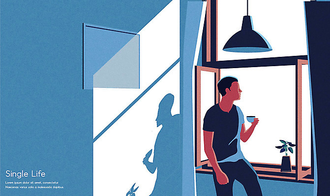 전신 응시 남자 커피 액자 일러스트 창문 티타임 전등 한명 사람 성인 파란색 기댐 커튼 싱글라이프 얼굴없음 성인남자한명만 국내일러스트 AI파일 1 라이프스타일 시선 음료 컬러 모션 휴식 조명 남자한명만 성인남자만 파일형식 벡터