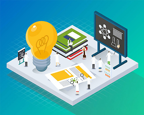 여자 남자 일러스트 전구 돋보기 엑스레이 들기 사람 여러명 성인 책 칠판 연구원 강의 문서 아이소메트릭 개발 논문 연구소 성인만 신약_의학 국내일러스트 AI파일 직업 다수 의학 모션 파일형식 벡터