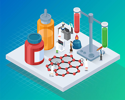 여자 남자 일러스트 돋보기 실험 들기 사람 여러명 성인 약 약병 DNA 연구원 플라스크 아이소메트릭 개발 연구소 성인만 신약_의학 국내일러스트 AI파일 직업 다수 의학 모션 실험기구 생명공학 병_담는 파일형식 벡터