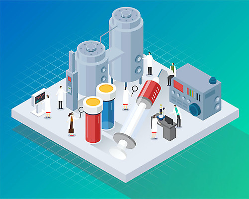 여자 남자 일러스트 공장 돋보기 주사기 들기 사람 여러명 성인 약 제조 연구원 공정 아이소메트릭 개발 약제조 연구소 측정기 성인만 신약_의학 국내일러스트 AI파일 직업 다수 공업 의학 의료기기 모션 기계 파일형식 벡터