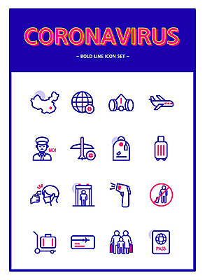 전신 아이콘 남자 지구 여행 가방 비행기 마스크 사람 여러명 파란색 캐리어 중국 금지 바이러스 공항 체온계 거절 사회이슈 항공권 라인아이콘 여권 방독면 수화물 코로나바이러스 비접촉체온계 델타변이바이러스 2D아이콘 AI파일 잡화 아시아 컬러 다수 컨셉 항공교통 교통시설 대중교통 여행가방 티켓 온도계 파일형식 벡터
