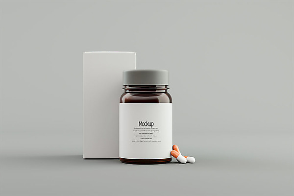 PSD 편집 편집이미지 의학 회색배경 유리병 사람없음 상자 알약 약 3D소스 3D 약병 디지털합성 패키지 의약용품 목업 편집소스 편집3D 백그라운드 병_용기 회색 오브젝트 병_담는 파일형식