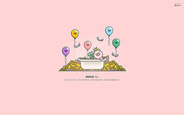 JPG 월페이퍼 바탕화면 5월 날짜 파일형식