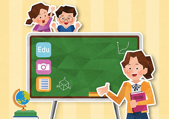 PSD 여자 교육 남자 어린이 일러스트 응원 수업 모바일 소녀 소년 상반신 성인 세명 노란색 파이팅 교사 사회이슈 온라인 에듀 에듀케이션 온라인강의 스쿨팩 사회적거리두기 원격수업 온라인개학 온택트 국내일러스트 직업 캠페인 컬러 컨셉 모션 사람 강의 개학 원격 파일형식 언택트