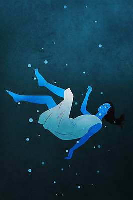 전신 PSD 여자 일러스트 한명 사람 성인 수중 물방울 무기력증 우울증 정신병 정신질환 침몰 성인여자한명만 조현병 국내일러스트 1 질병 무기력 여자한명만 성인여자만 파일형식