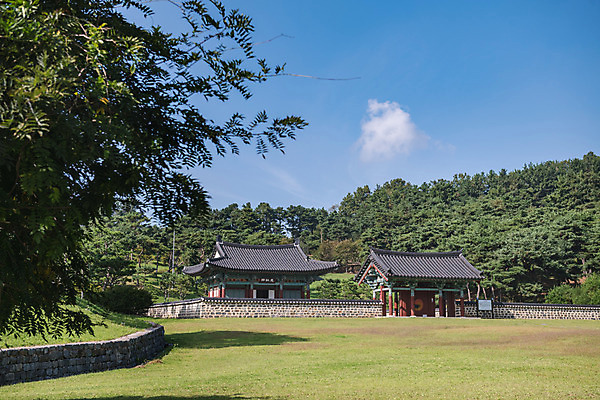 포토 JPG 주간 구름 한국전통 여행 고건축 유적지 하늘 풍경 사람없음 야외 관광지 문화재 가을 소나무 한국사 충청남도 논산 계백장군유적전승지 충장사 국내포토 자연요소 나무 전통 건축물 계절 한국 역사 충청도 파일형식