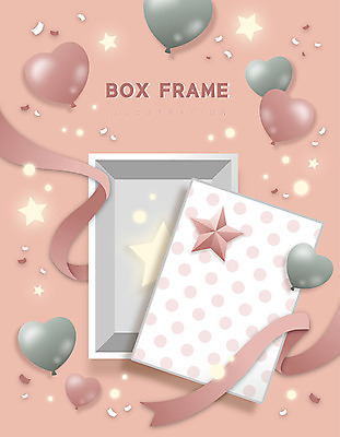 별 리본 분홍색 일러스트 프레임 선물 사람없음 선물상자 상자 하트 하트풍선 풍선 깜짝선물 파스텔톤 프레임일러스트 국내일러스트 AI파일 자연요소 모양 컬러 파일형식 벡터