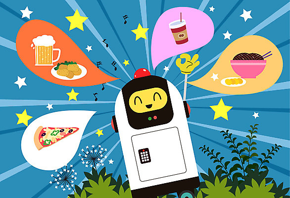 꽃 별 커피 음식 말풍선 일러스트 나뭇잎 맥주 피자 웃음 사람없음 치킨 OK 로봇 주문 자율주행 음식배달 국내일러스트 AI파일 자연요소 식물 음료 잎 주류 패스트푸드 서양음식 표정 손짓 운전 배송 닭고기요리 파일형식 벡터 4차산업