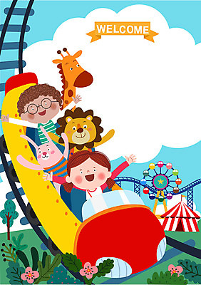 동물 캐릭터 여자 어린이교육 교육 남자 어린이 일러스트 프레임 소녀 소년 상반신 두명 귀여움 놀이공원 토끼 놀이기구 사자 기린 롤러코스터 에듀 에듀케이션 프레임일러스트 어린이만 스쿨팩 국내일러스트 일러캐릭터 AI파일 컨셉 포유류 사람 반려동물 테마파크 파일형식 벡터