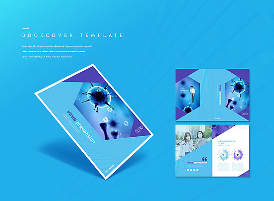 PSD 템플릿 표지디자인 북디자인 출판디자인 여자 표지 남자 ZIP 내지 리플렛 북커버 의학 마스크 사람 팜플렛 20대 성인 세명 파란색 한국인 도시 바이러스 예방 박테리아 기침 성인만 이미지템플릿 컬러 동양인 청년 파일형식