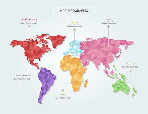 세계지도 지도 일러스트 사람없음 컬러풀 인포그래픽 분류 국내일러스트 AI파일 컬러 세계 파일형식 벡터