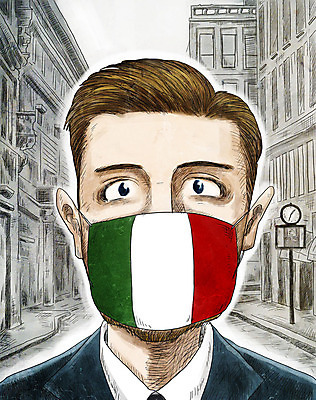 PSD 남자 일러스트 마스크 한명 안전 인종 상반신 성인 이탈리아 바이러스 국기 질병 감기 사회이슈 이탈리아국기 인플루엔자 성인남자한명만 코로나바이러스 델타변이바이러스 국내일러스트 1 유럽 컨셉 의학 사람 남자한명만 성인남자만 파일형식