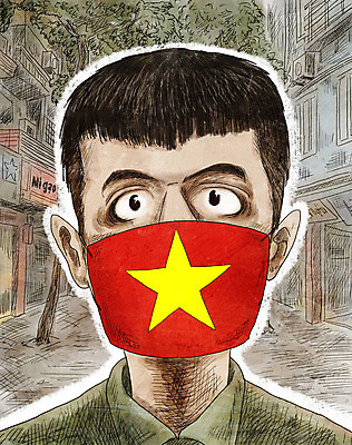 PSD 외국인 나무 남자 별 일러스트 마스크 한명 안전 사람 인종 상반신 성인 바이러스 국기 질병 감기 사회이슈 베트남 베트남국기 성인남자한명만 인플루언서 코로나바이러스 델타변이바이러스 국내일러스트 자연요소 식물 1 컨셉 의학 동남아시아 남자한명만 성인남자만 파일형식 유명인