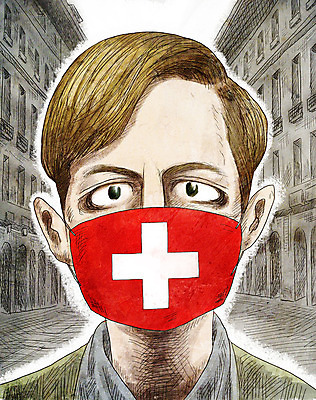 PSD 외국인 남자 십자가 일러스트 마스크 한명 안전 인종 상반신 성인 바이러스 국기 질병 감기 사회이슈 스위스 스위스국기 인플루엔자 성인남자한명만 코로나바이러스 델타변이바이러스 국내일러스트 1 유럽 컨셉 의학 사람 남자한명만 성인남자만 파일형식