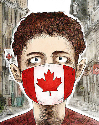 PSD 외국인 남자 캐나다 일러스트 마스크 한명 안전 인종 상반신 성인 바이러스 국기 질병 감기 사회이슈 인플루엔자 캐나다국기 성인남자한명만 코로나바이러스 델타변이바이러스 국내일러스트 1 컨셉 북아메리카 의학 사람 남자한명만 성인남자만 파일형식