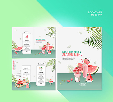 PSD 템플릿 표지디자인 북디자인 출판디자인 표지 ZIP 내지 음료 리플렛 북커버 나뭇잎 디저트 여름음식 수박 팜플렛 사람없음 초록색 여름 메뉴판 빙수 수박주스 제철과일 이미지템플릿 계절 음식 컬러 잎 과일 과일주스 제철 파일형식 여름_계절