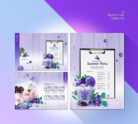PSD 템플릿 표지디자인 북디자인 출판디자인 표지 ZIP 내지 음료 리플렛 북커버 포도 나뭇잎 아이스크림 디저트 팜플렛 사람없음 여름 보라색 메뉴판 베리 이미지템플릿 계절 음식 컬러 잎 과일 파일형식