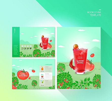 PSD 템플릿 표지디자인 북디자인 출판디자인 표지 ZIP 내지 음료 리플렛 밭 토마토 북커버 디저트 팜플렛 사람없음 초록색 여름 메뉴판 토마토주스 이미지템플릿 계절 음식 컬러 농업 채소 야채주스 파일형식