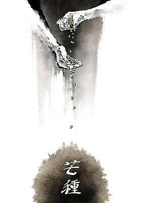 PSD 손 일러스트 캘리그라피 붓터치 씨앗 사람 신체부위 양손 잡기 뿌리기 절기 번짐 망종 씨뿌리기 국내일러스트 식물 계절 모션 파일형식 효과