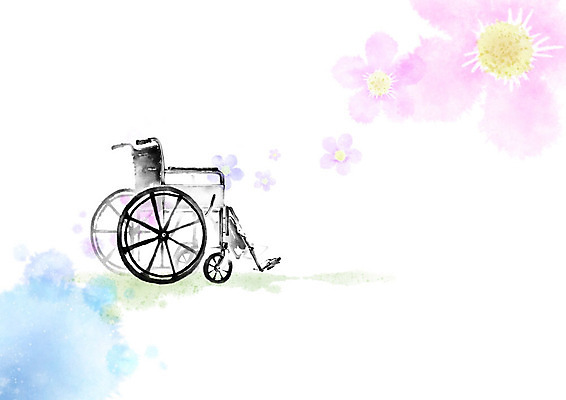 PSD 꽃 일러스트 캘리그라피 붓터치 사람없음 도움 장애인 휠체어 번짐 장애 보조기구 국내일러스트 식물 컨셉 기구 파일형식 효과