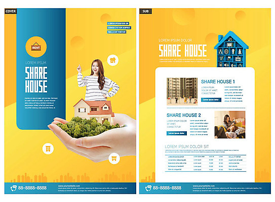 템플릿 손 여자 ZIP 리플렛 주택 미소 웃음 들기 사람 20대 성인 신체부위 세명 노란색 한국인 전단템플릿 전단 성인여자만 인디자인 INDD 쉐어하우스 이미지템플릿 컬러 모션 표정 동양인 청년 건물 홍보물 여자만 성인만 파일형식 공유경제
