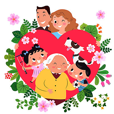 전신 한마리 여자 노년 남자 꽃 반려견 할머니 어린이 일러스트 나뭇잎 사람 여러명 상반신 성인 하트 개 강아지 장애인 목발 돌봄 반려 돌봄서비스 국내일러스트 AI파일 모양 식물 1 다수 잎 포유류 의료기기 모션 반려동물 서비스 장애 파일형식 벡터