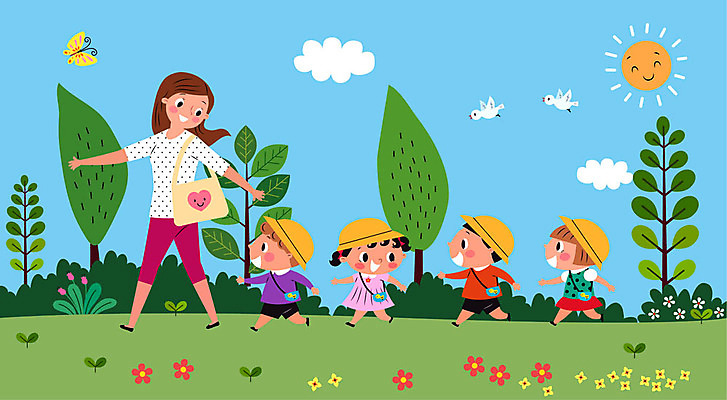 전신 나무 구름 여자 남자 꽃 어린이 나비 일러스트 사람 여러명 성인 태양 소풍 새싹 돌봄 보육교사 돌봄서비스 아이돌봄 돌보미 국내일러스트 AI파일 자연요소 식물 직업 다수 곤충 모션 야외활동 교사 서비스 파일형식 벡터