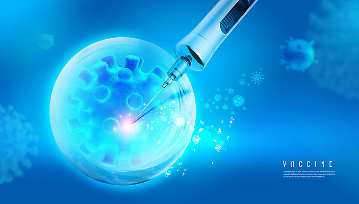 PSD 편집이미지 주사기 사람없음 파란색 바이러스 사회이슈 투약 백신 코로나바이러스 델타변이바이러스 이미지편집 컬러 컨셉 의학 의료기기 파일형식