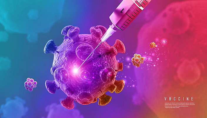 PSD 편집이미지 주사기 사람없음 보라색 바이러스 사회이슈 투약 백신 홀로그램 코로나바이러스 델타변이바이러스 이미지편집 컬러 컨셉 의학 의료기기 파일형식