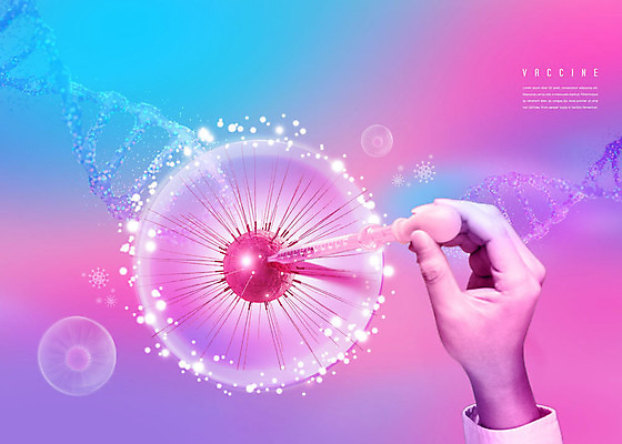 PSD 편집이미지 손 실험 한명 들기 사람 신체부위 보라색 바이러스 DNA 스포이트 사회이슈 투약 백신 코로나바이러스 델타변이바이러스 이미지편집 1 컬러 컨셉 의학 모션 생명공학 피펫 파일형식