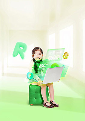 전신 PSD 편집이미지 학생 알파벳 여학생 여자 초등학생 어린이 의자 한명 들기 사람 앉기 소녀 옆모습 초록색 노트북 한국인 온라인강의 소녀한명만 사회적거리두기 이미지편집 1 영어 캠페인 뷰포인트 컬러 가구 모션 동양인 전자제품 강의 여자한명만 소녀만 파일형식 언택트