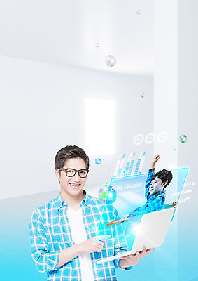 PSD 외국인 편집이미지 학생 남자 초등학생 어린이 남학생 그래프 들기 사람 상반신 20대 성인 두명 파란색 노트북 손들기 스크린 교사 일본인 온라인강의 남자만 안경낌 사회적거리두기 이미지편집 직업 안경 캠페인 컬러 모션 동양인 인종 청년 전자제품 강의 파일형식 언택트