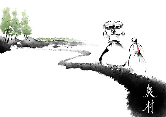 PSD 나무 여자 딸 길 밭 일러스트 캘리그라피 모녀 엄마 붓터치 들기 사람 소녀 성인 두명 여름 광주리 걷기 한자 농촌 보자기 한복 절기 번짐 논두렁 새참 여자만 국내일러스트 식물 문자 한국전통 계절 어린이 농업 가족 모션 바구니 시골 전통의상 파일형식 천_직물 효과