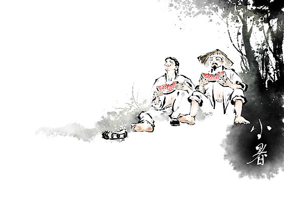 PSD 나무 남자 아들 일러스트 캘리그라피 붓터치 휴식 여름음식 수박 들기 사람 앉기 소년 성인 두명 여름 한자 아빠 농부 먹기 절기 번짐 소서 짚신 부자지간 남자만 제철과일 국내일러스트 식물 직업 문자 계절 어린이 음식 신발 컨셉 과일 가족 모션 전통소품 제철 파일형식 효과 여름_계절