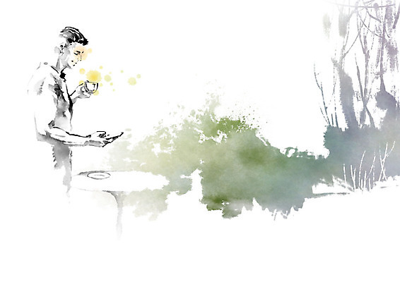 PSD 나무 식물 남자 꽃 화초 여유 커피 일러스트 캘리그라피 탁자 붓터치 티타임 휴식 잔 한명 들기 사람 컵 스마트폰 정원 차 번짐 남자한명만 국내일러스트 1 식기 감정 음료 가구 컨셉 모션 핸드폰 스마트기기 남자만 파일형식 효과